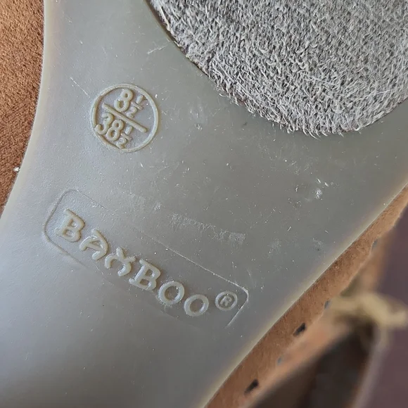 - Bamboo Lace Up Sandals Size 8.5 - Picture 4 of 4